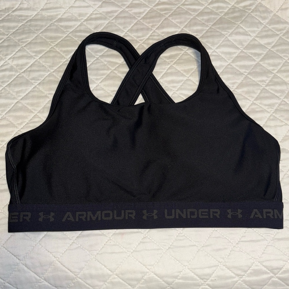 Under Armour black sports bra 2x